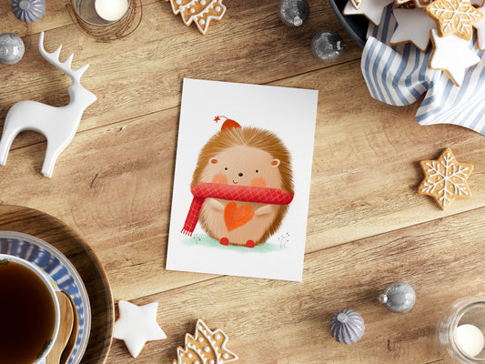 Card -A Hedgehog Full of Holiday Love