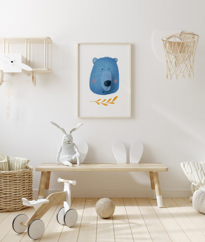 "Blue Bear" Fine Art Print