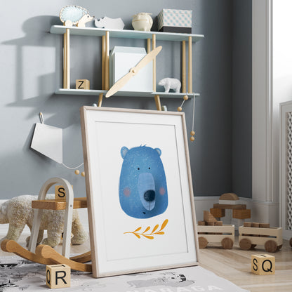 "Blue Bear" Fine Art Print