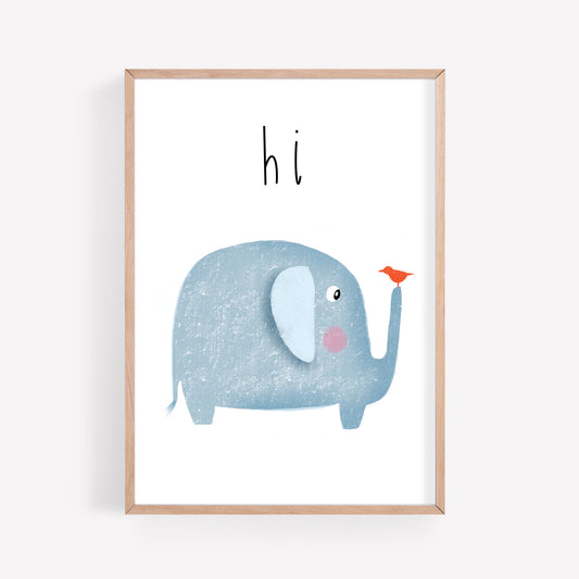 "Friendly Elephant" Fine Art Print