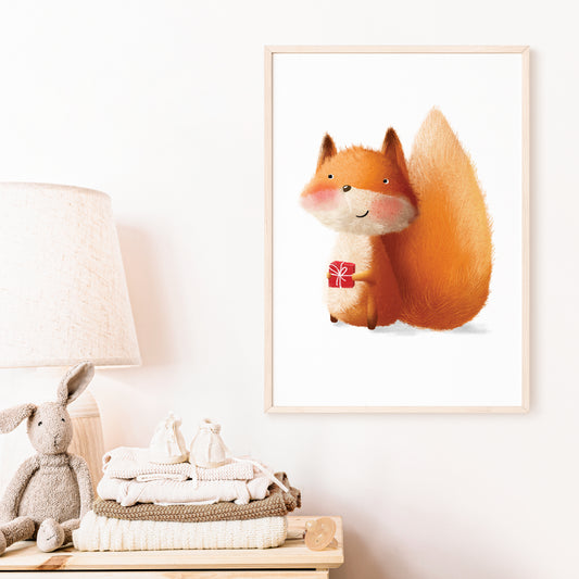 "Fox with a Gift" Fine Art Print