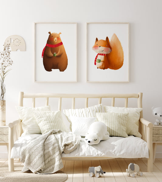 "Cozy Companions" Fine Art Print Set