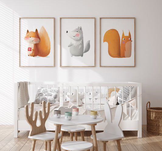 "Woodland Friends" Fine Art Print Set