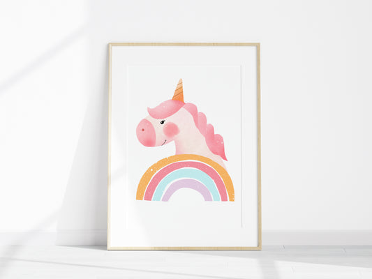 "Rainbow Unicorn" Fine Art Print